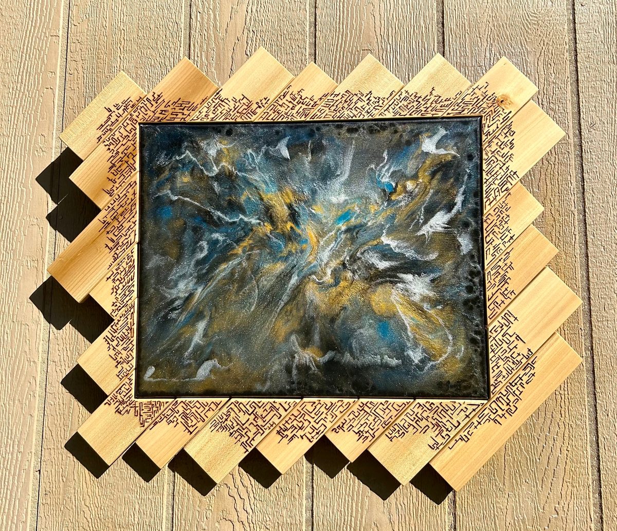 Abstract wall art piece