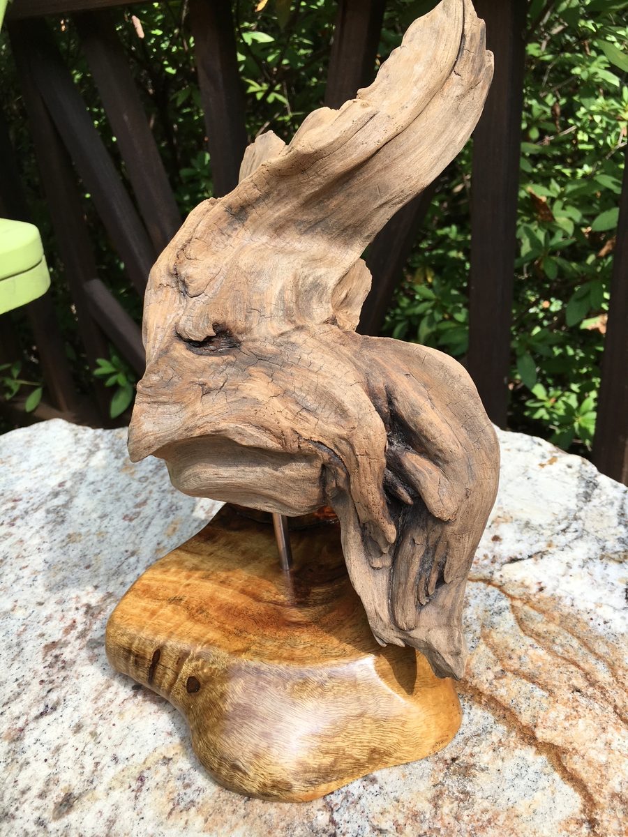 Abstract wood sculpture