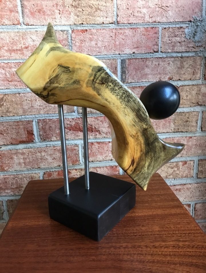 Abstract wood sculpture