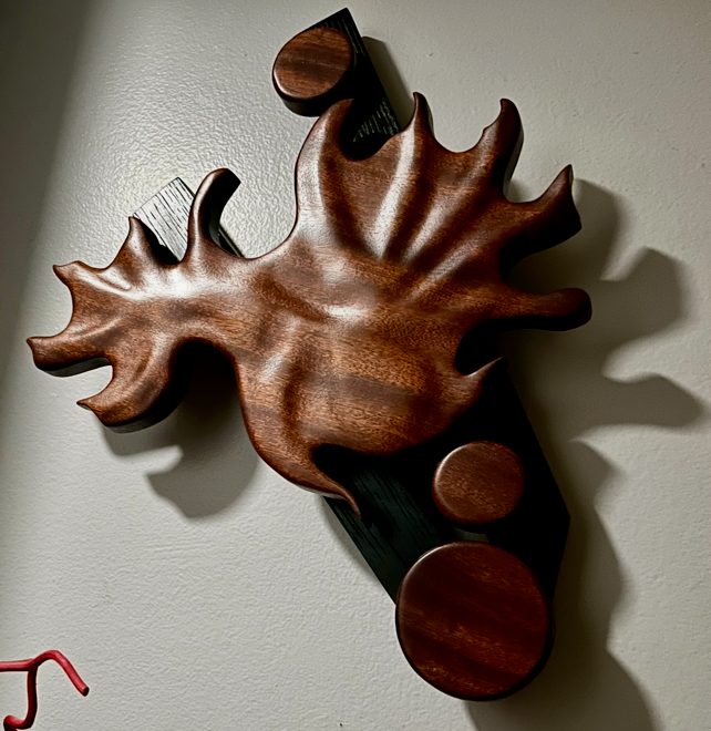 Abstract wood sculpture