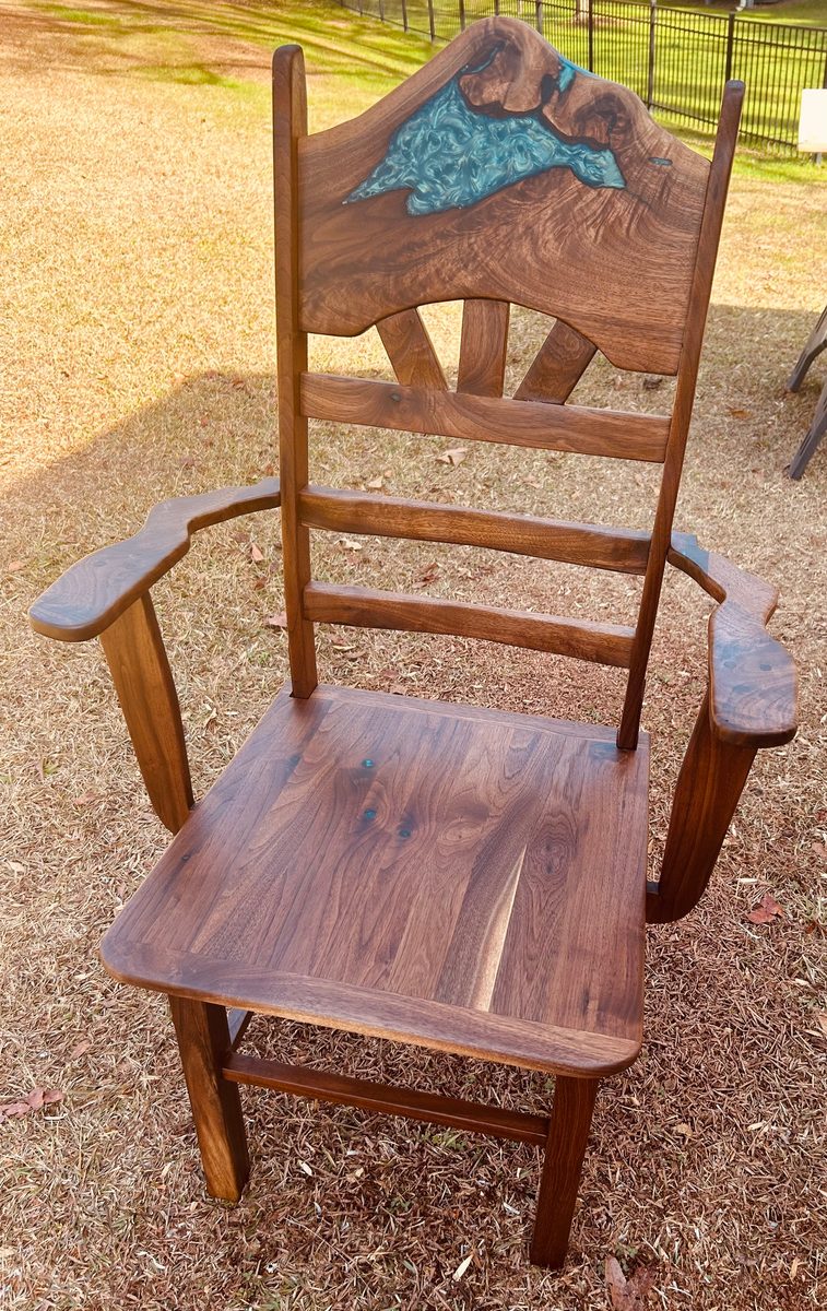 Handcrafted wood chair