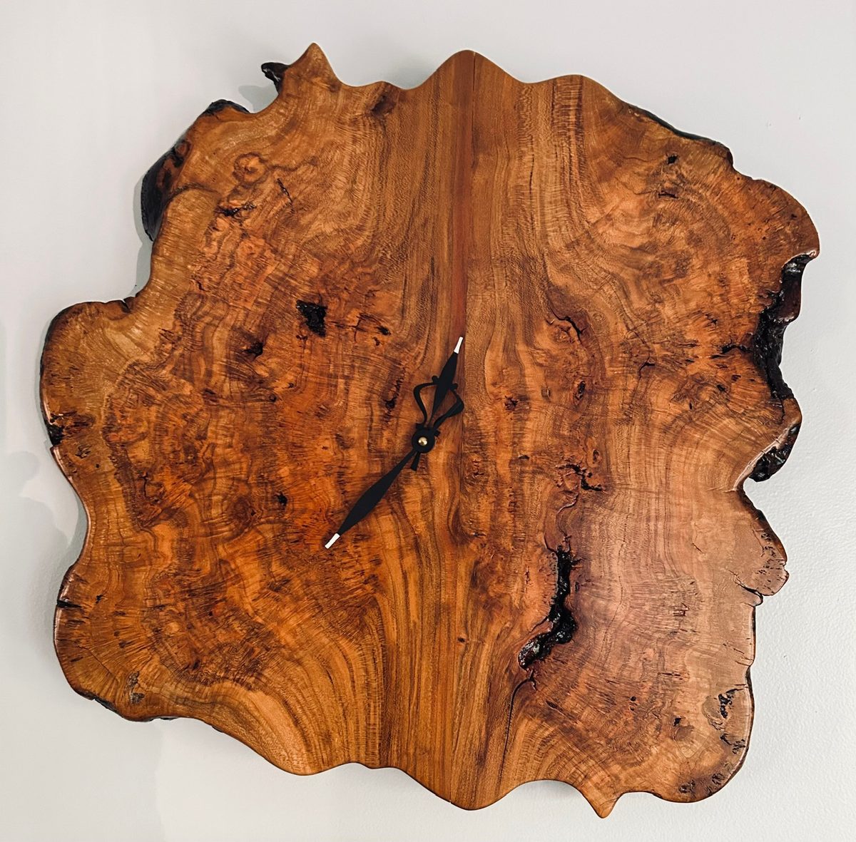 Handcrafted wood clock