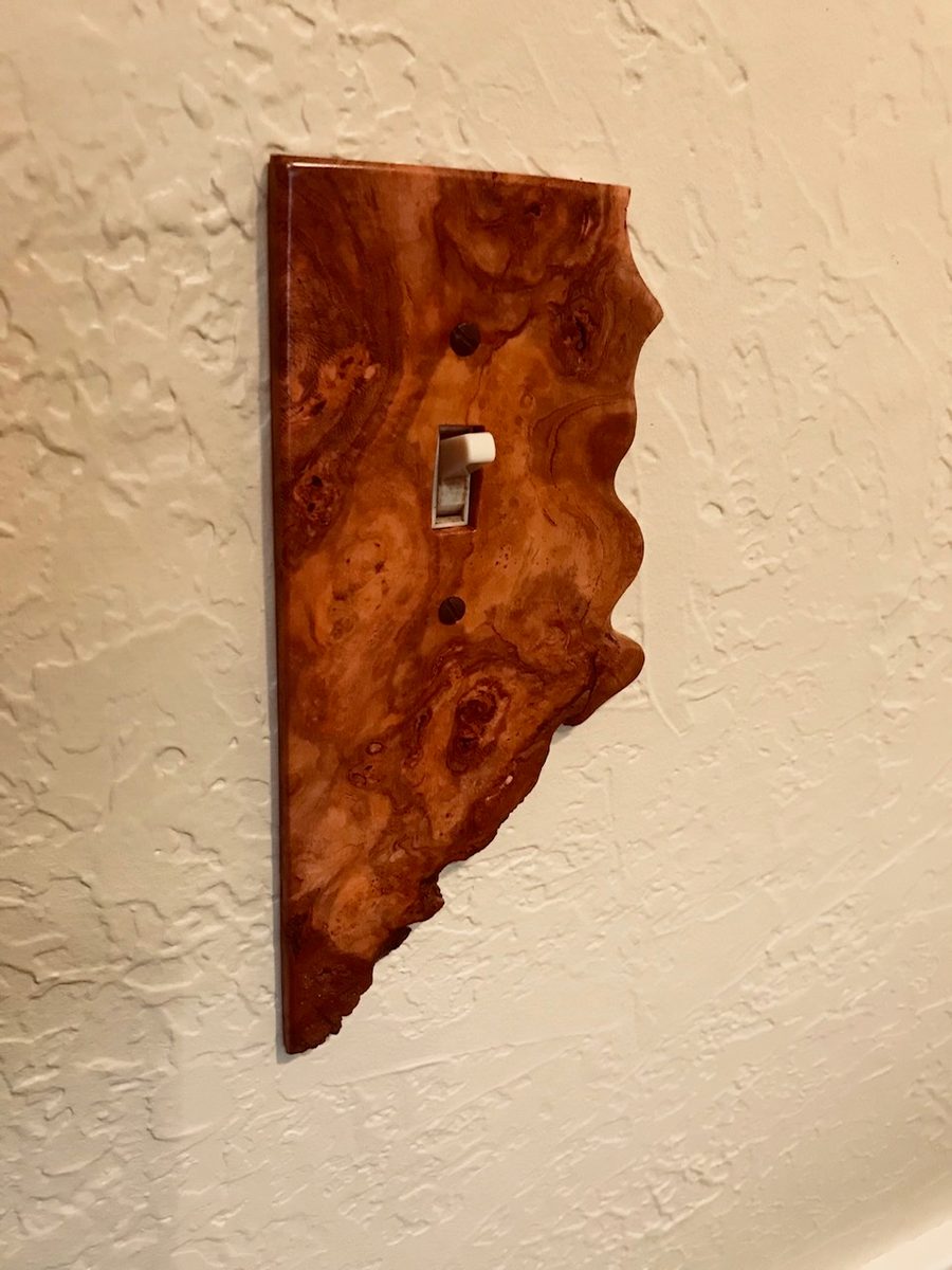 Handcrafted wood lamp