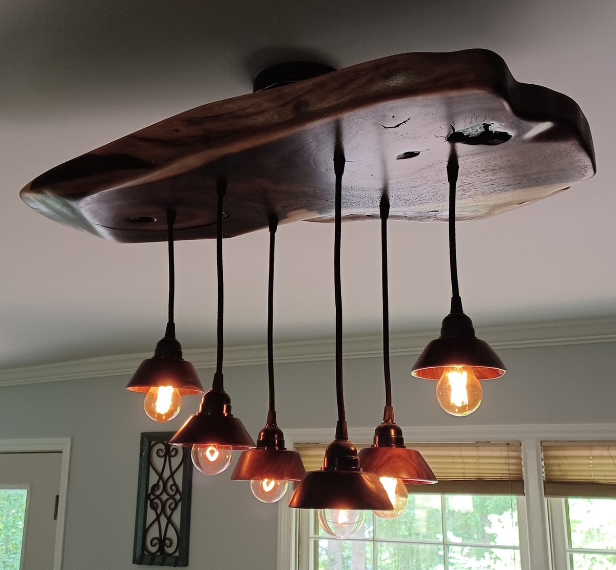 Handcrafted wood lamp