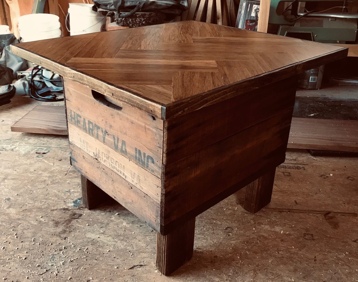 Handcrafted wood table