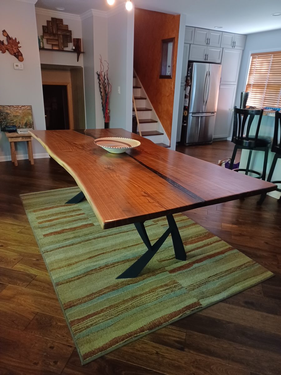 Handcrafted wood table