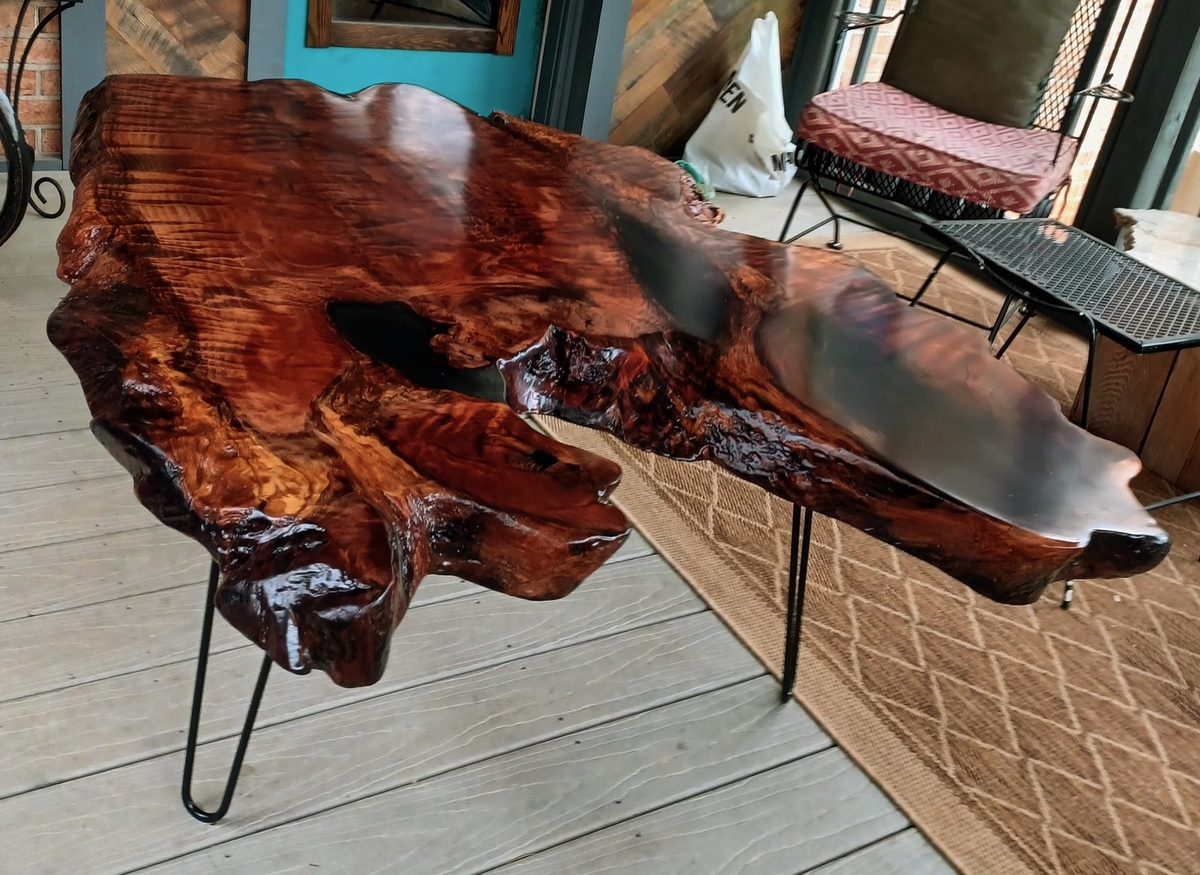 Handcrafted wood table
