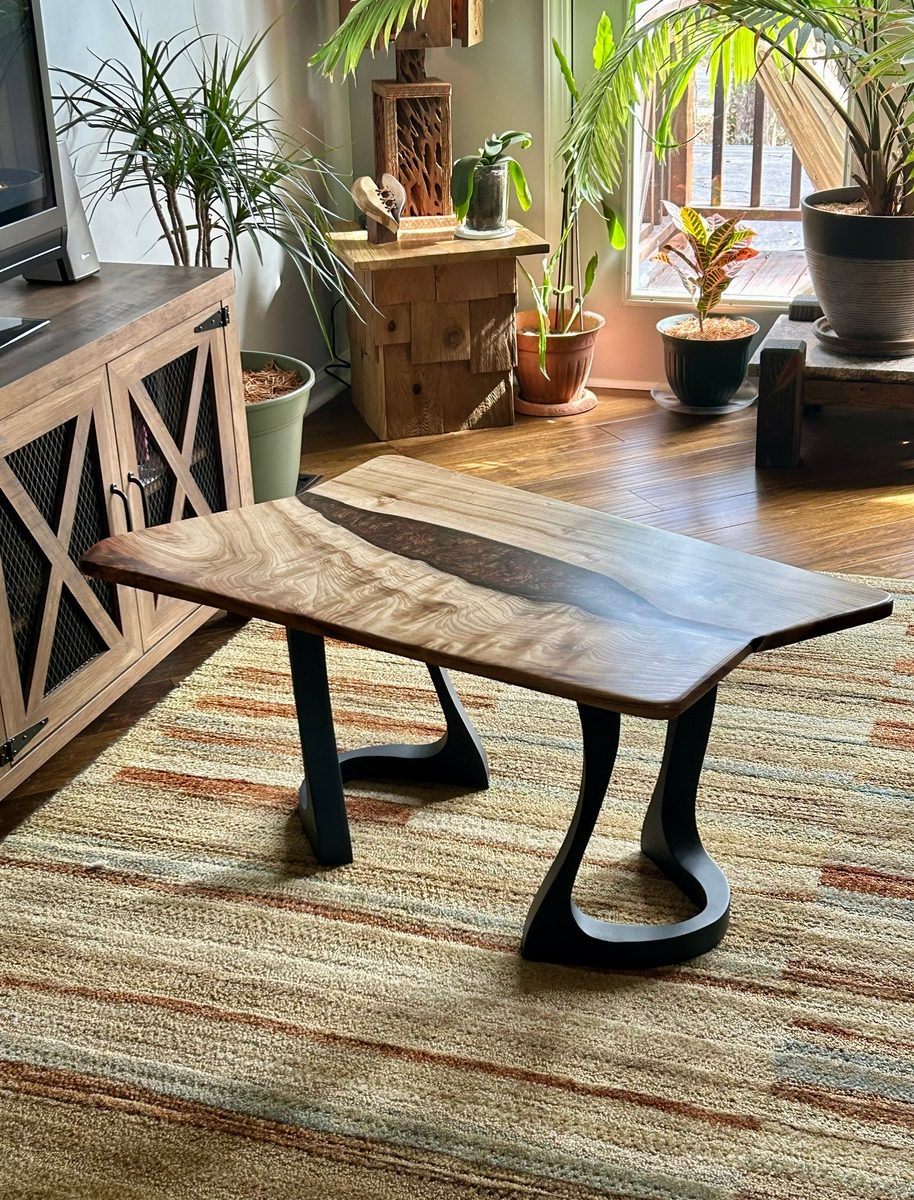Handcrafted wood table
